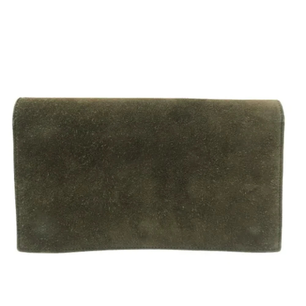 Hermès Vintage Pre-owned Fabric clutches Green Dames