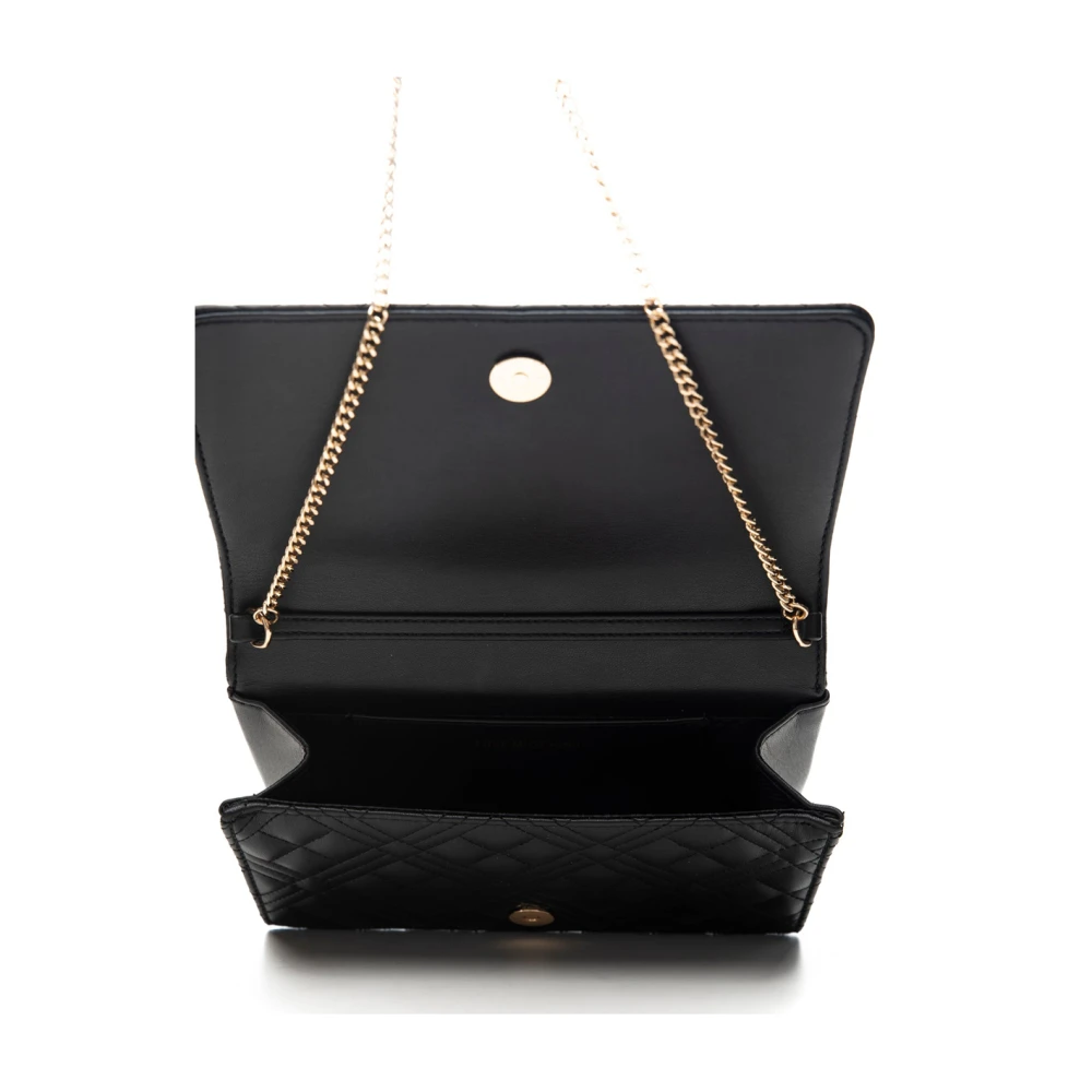 Love Moschino Gewatteerde Logo Schoudertas Zwart Black Dames