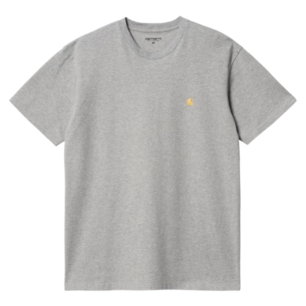 Carhartt WIP Chase T-Shirt Grijs Heather Goud Gray Heren