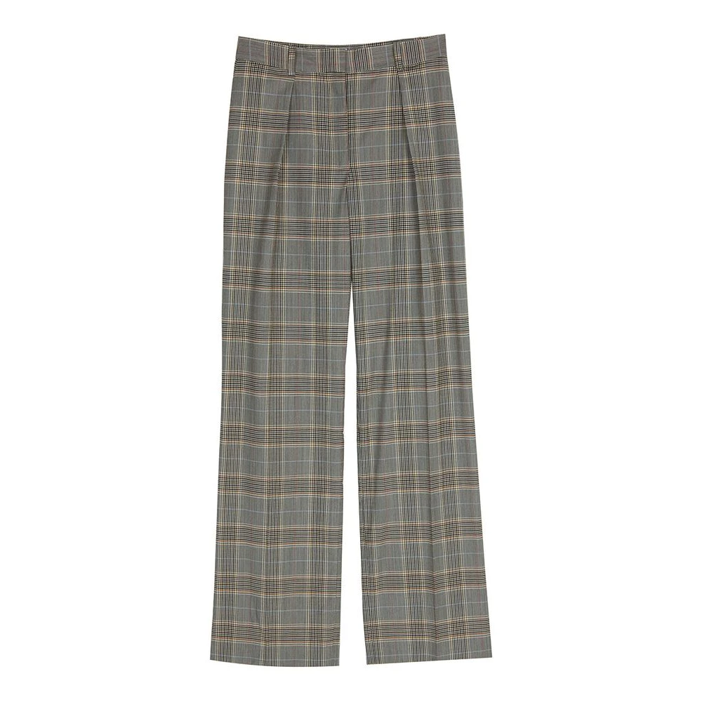 Ines De La Fressange Paris Hector Prince of Wales print broek Gray Dames