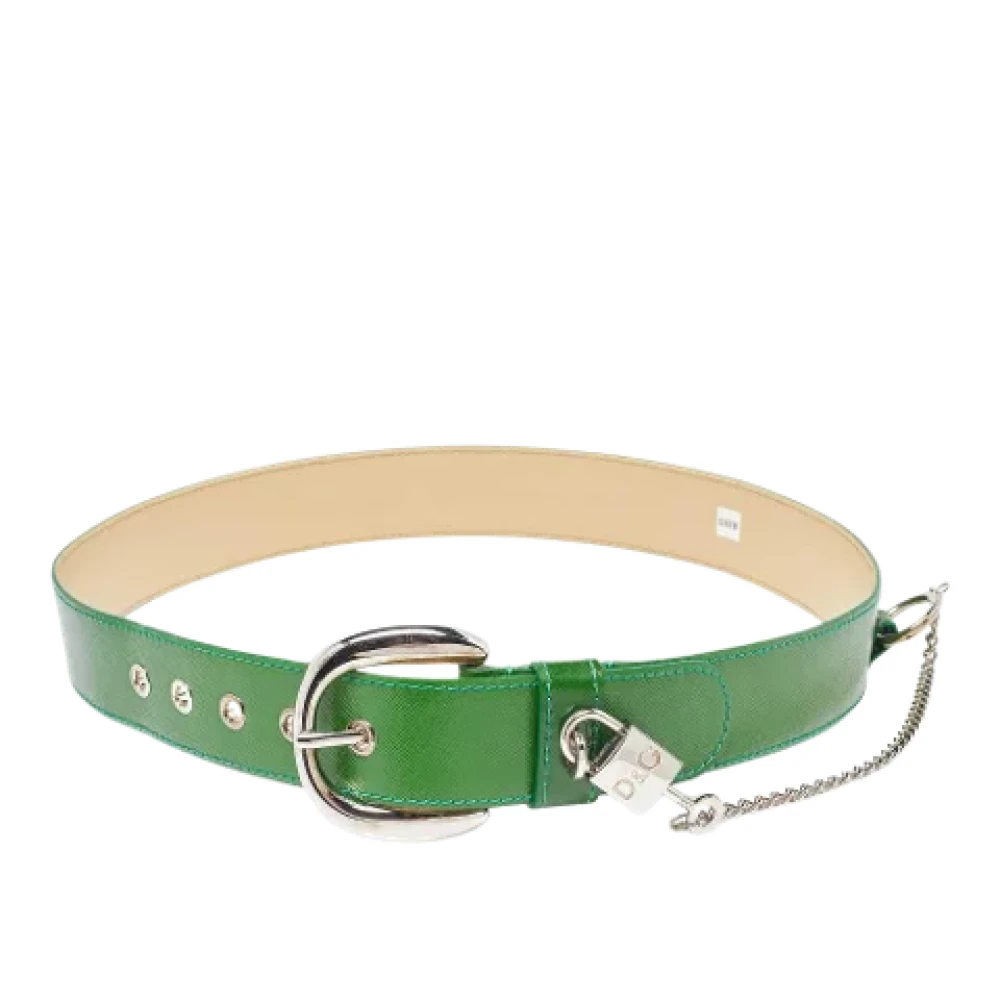 Dolce & Gabbana Pre-owned Leather belts Green Dames