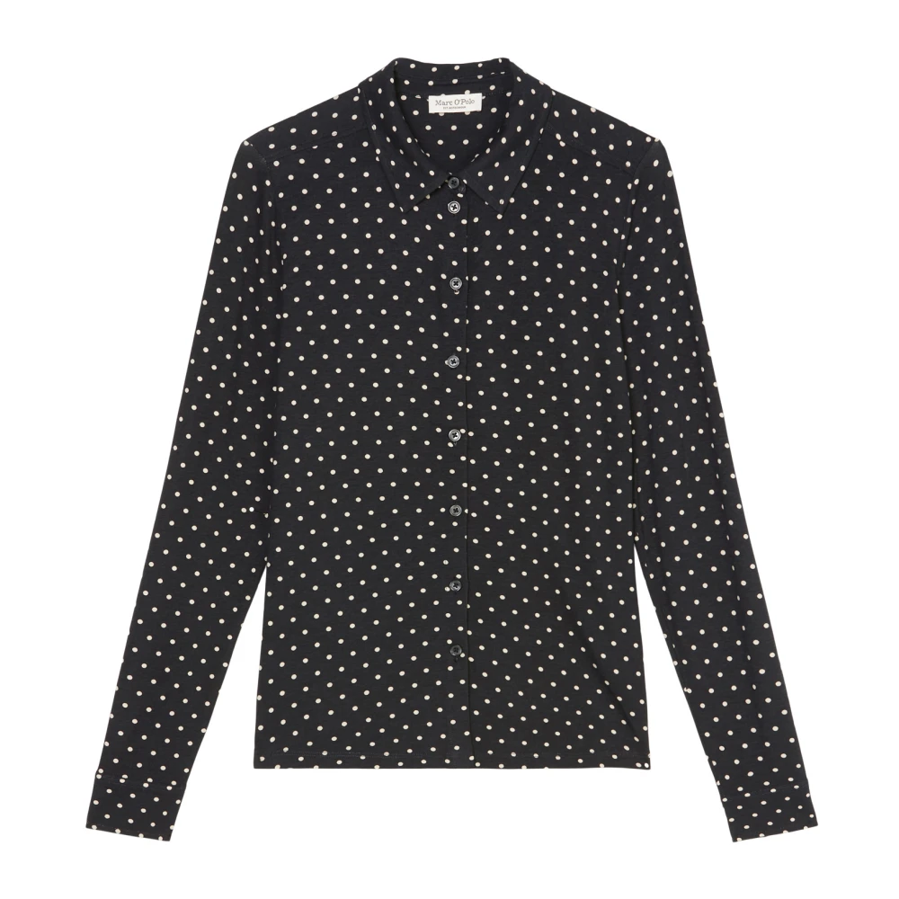 Marc O'Polo Gewone jersey print blouse Black Dames