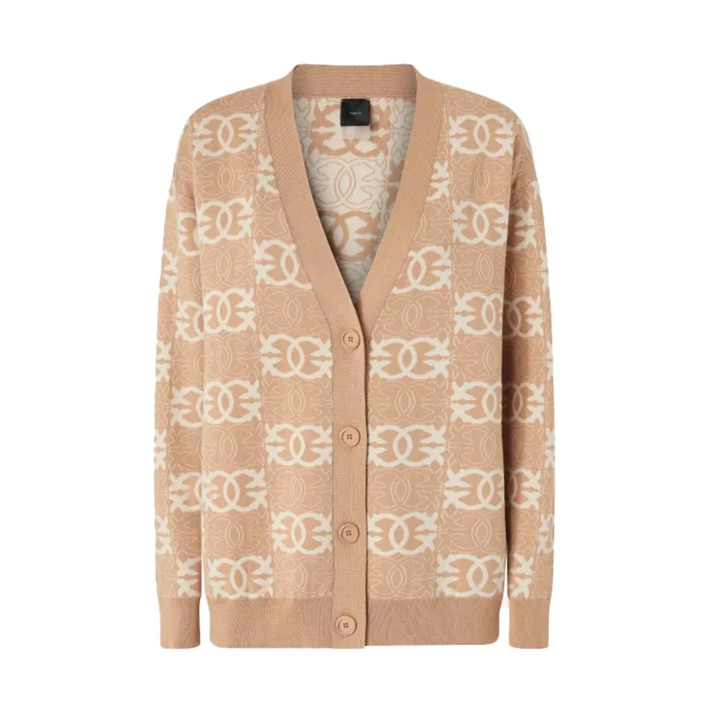 Pinko Women's Beige Cardigans, S, Half Breed Cardigan