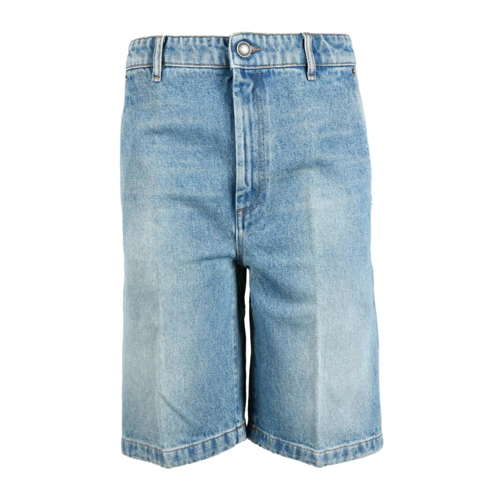 SPORTMAX Katoenen Bermuda Shorts Blue Dames