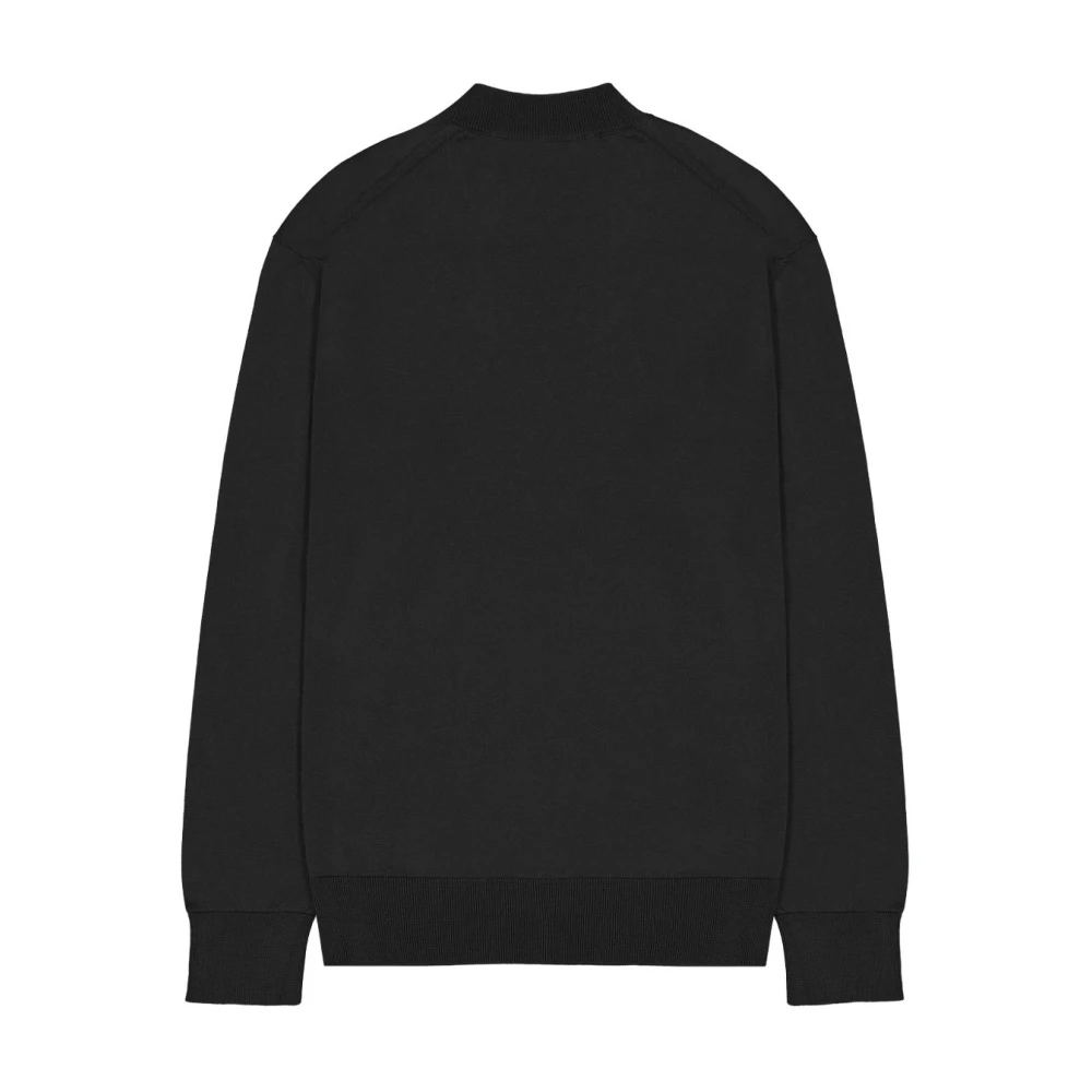 Laneus Zwarte Crew Neck Sweater Black Heren