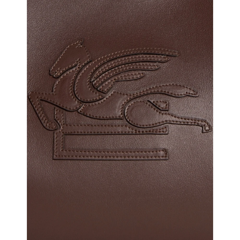 ETRO Bruine Leren Shoppingtas Libra Brown Dames