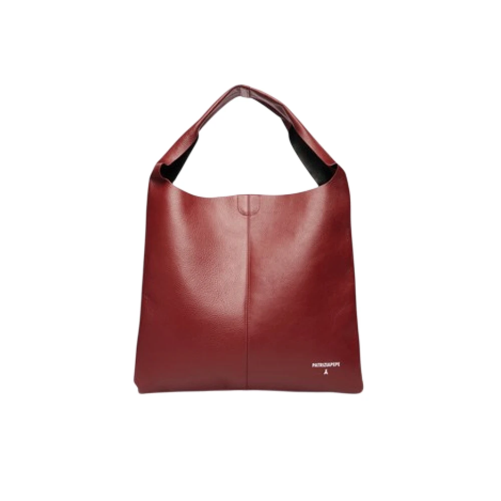 Patrizia Pepe Vrouw Bruin Tassen Dames, One Size, Leer, Soft Hammered Leather Shoulder Bag