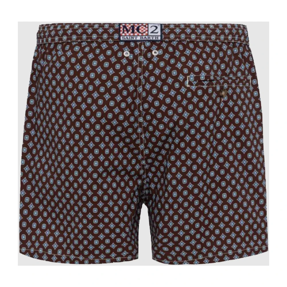 MC2 Saint Barth Bruin Zee Kleding Comfort Light Badpak Brown Heren