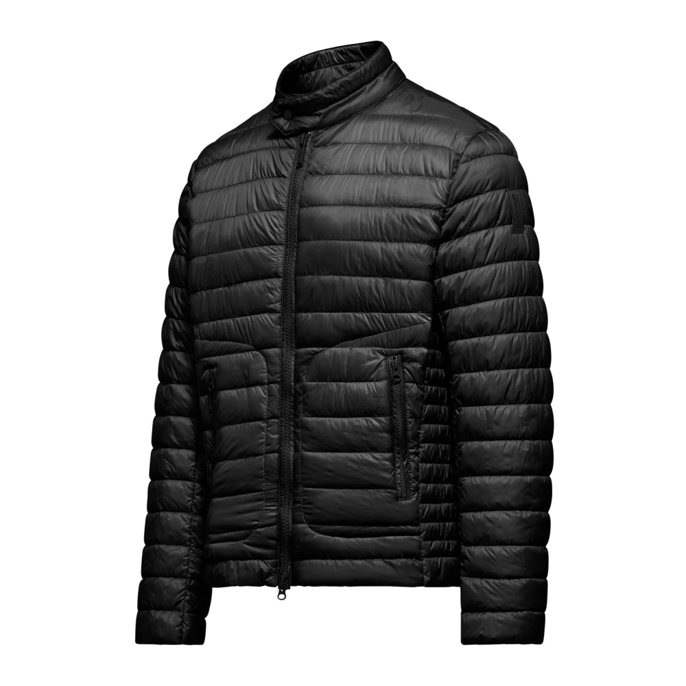 BomBoogie Donsjack van hoogwaardig nylon met hoge kraag Black Heren