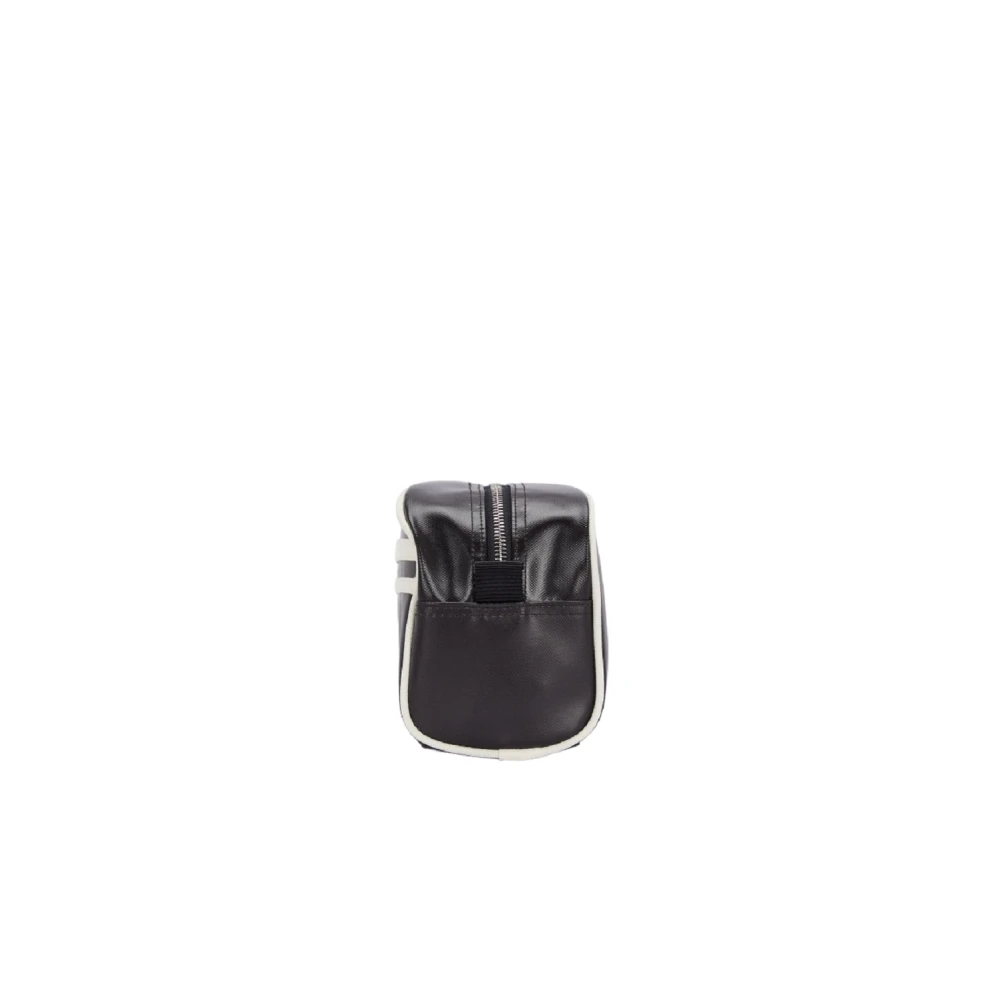 Fred Perry Zwarte Polyester Beauty Case met Mat Zwart Metalen Details Black Heren