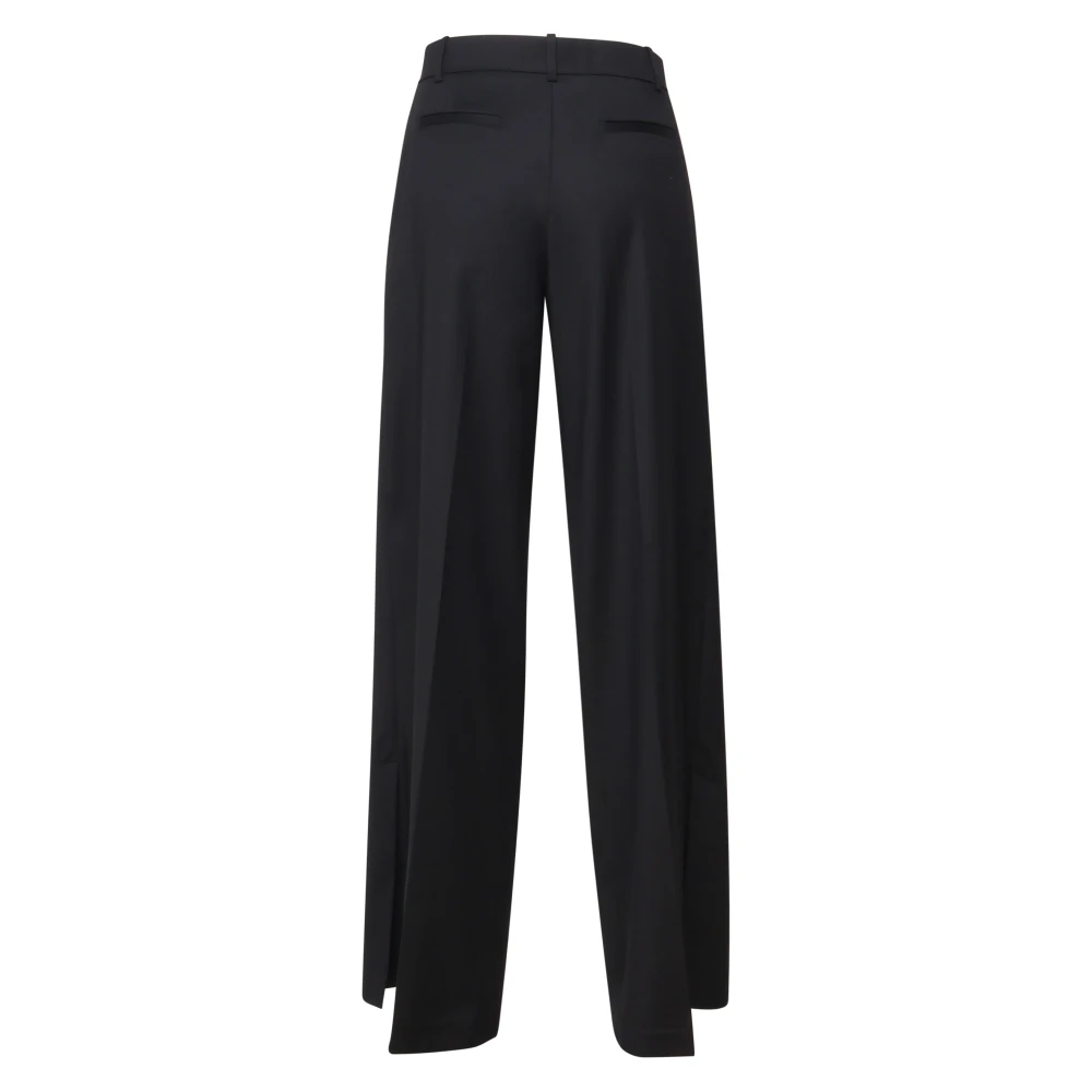 pinko Zwarte Wollen Blend Broek Black Dames