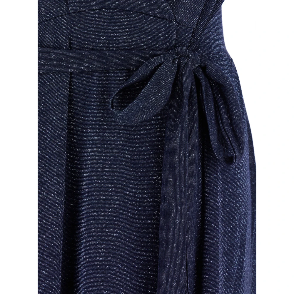 Momoni Lurex Jurk Blue Dames