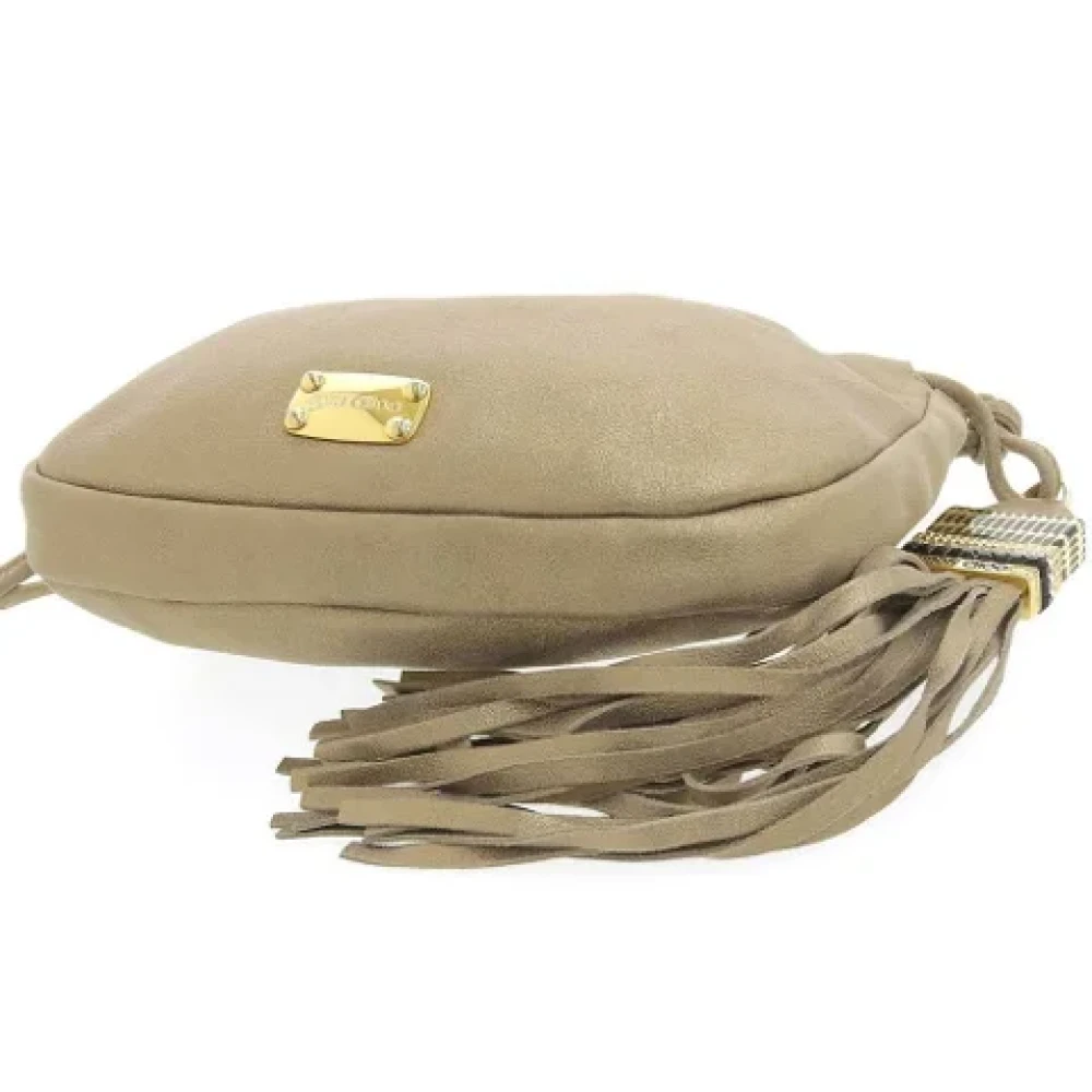 Jimmy Choo Pre-owned Fabric shoulder-bags Beige Dames