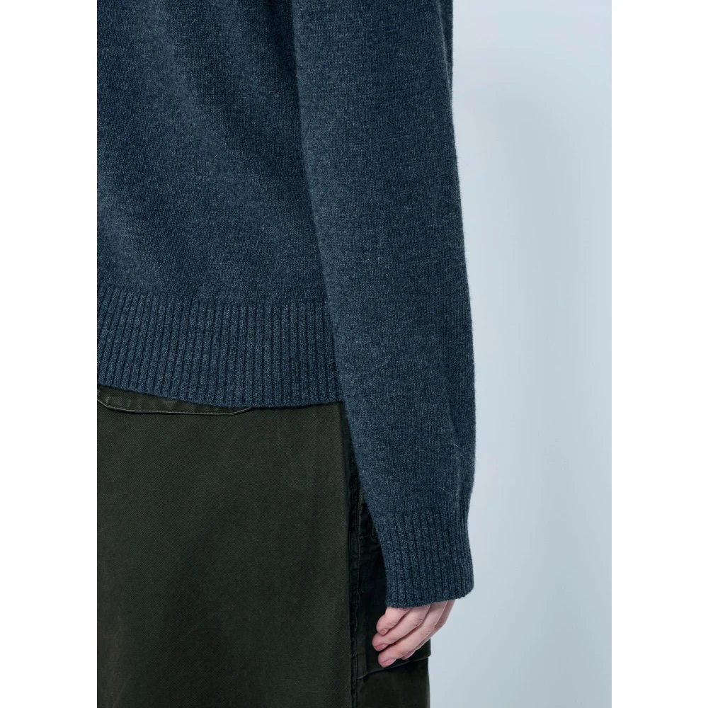 Ganni Beer Grafische Wollen Trui Gray Dames