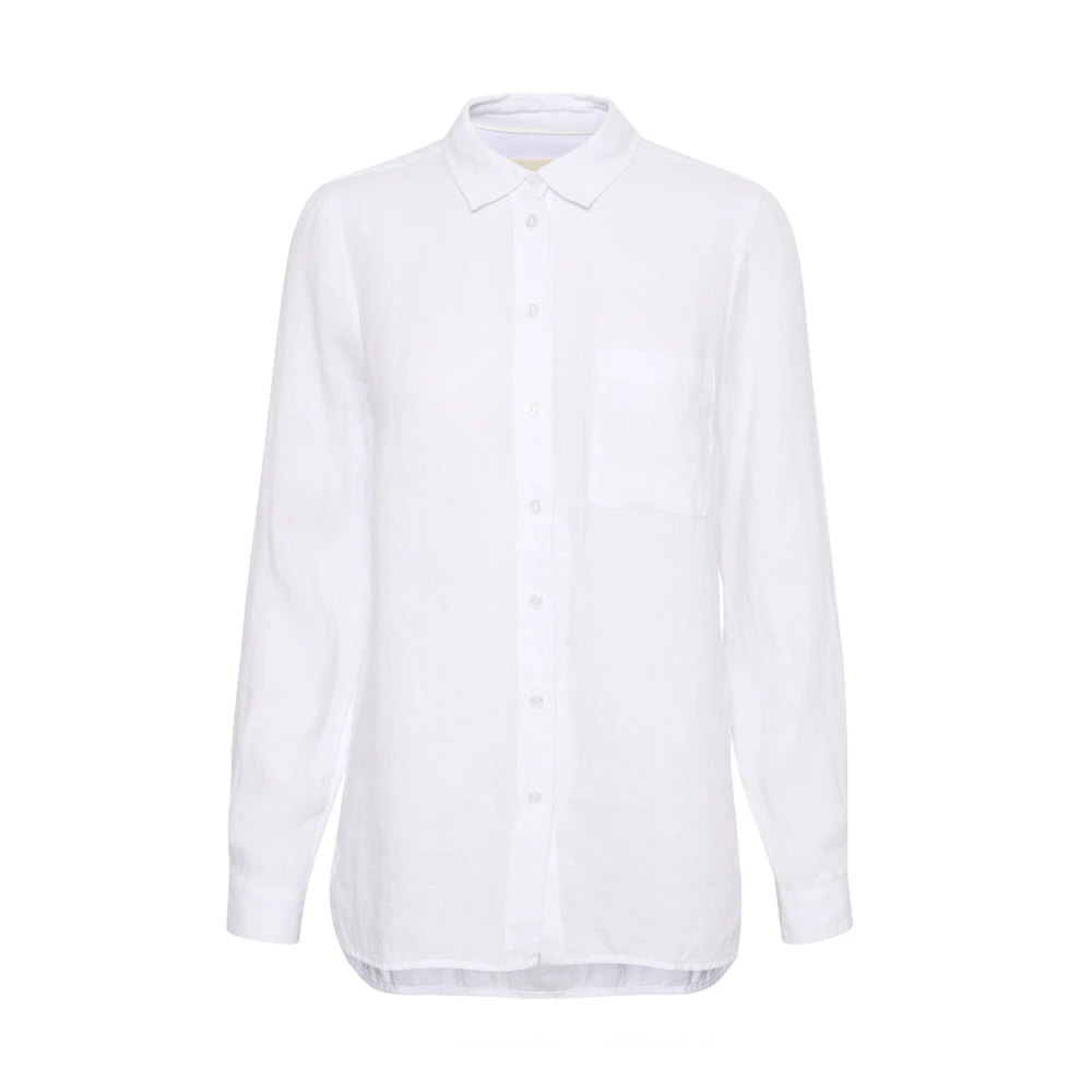 Part Two Women's White Bright Linen Shirt With Buttons - Shirts - 2XL - Blouses & Shirts