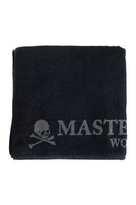 black-cotton-terry-towel-with-logo-jacquard