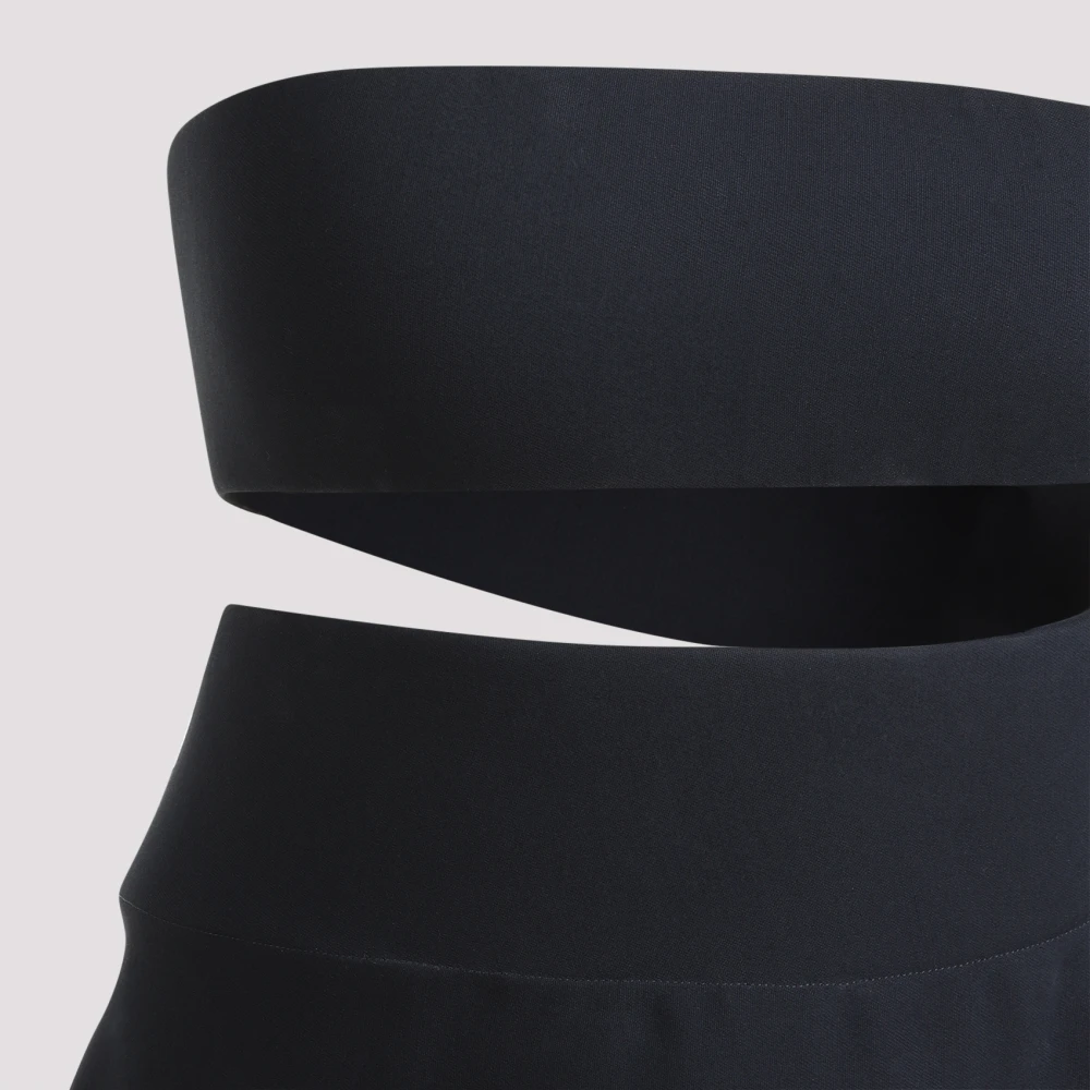 Alaïa Spiral Fluid Cady Jurk Black Dames