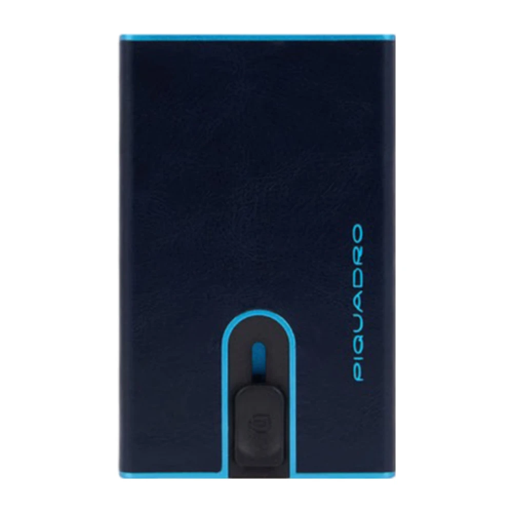 Piquadro Men's Blue Wallets & Cardholders, One Size, Credit Card Case With Sliding System