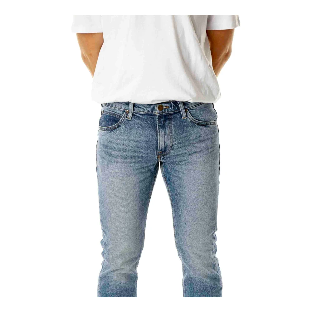 Lee Straight Fit Rits Jeans Blue Heren