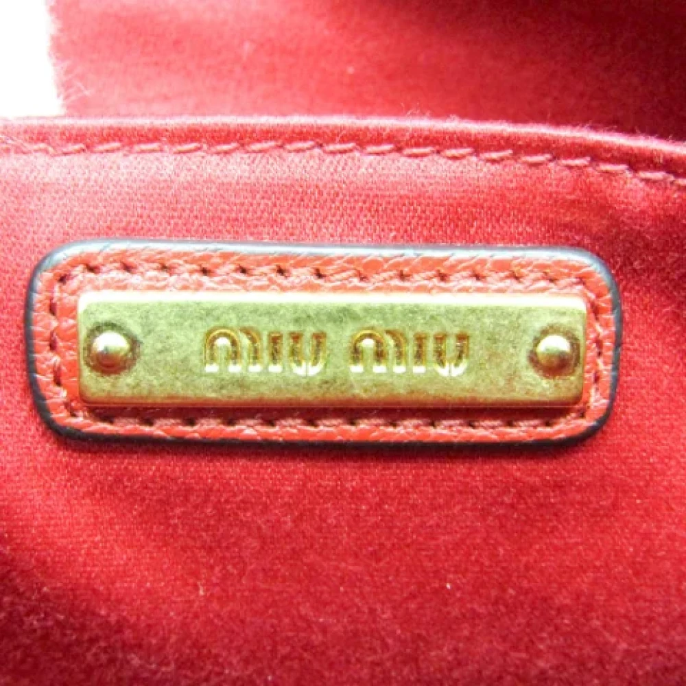 Miu Pre-owned Leather shoulder-bags Red Dames