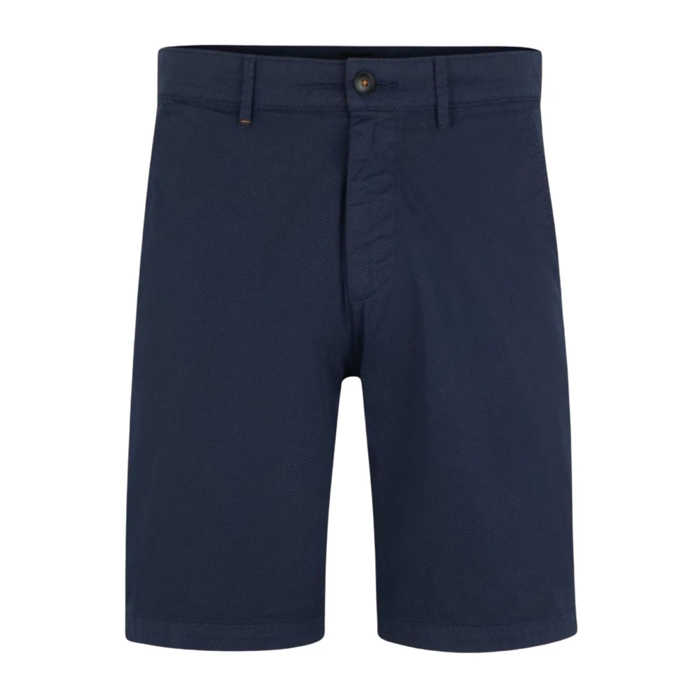 Hugo Boss Slim Chino Shorts voor Mannen Blue Heren