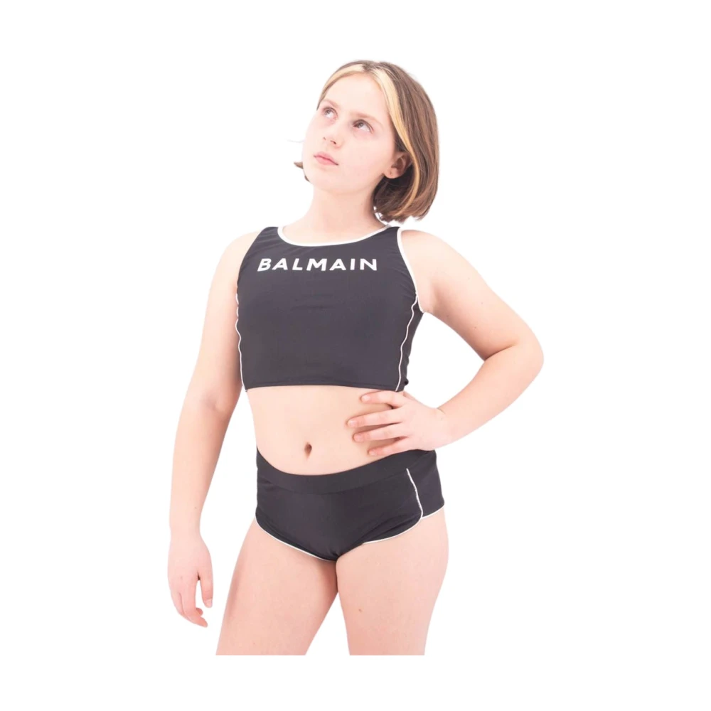 Balmain Ikonisk Lycra Bikini Black, Flicka