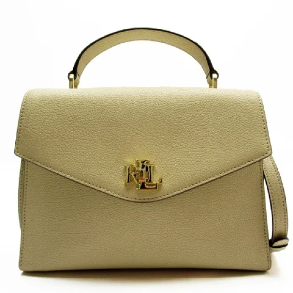 Ralph Lauren Pre-owned Leather handbags Beige Dames