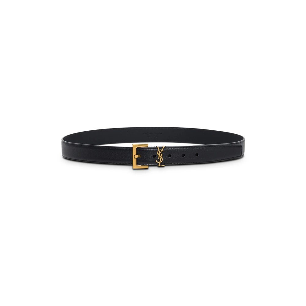 Saint Laurent Women's Black Belts, 70 Cm, Cassandre Belt