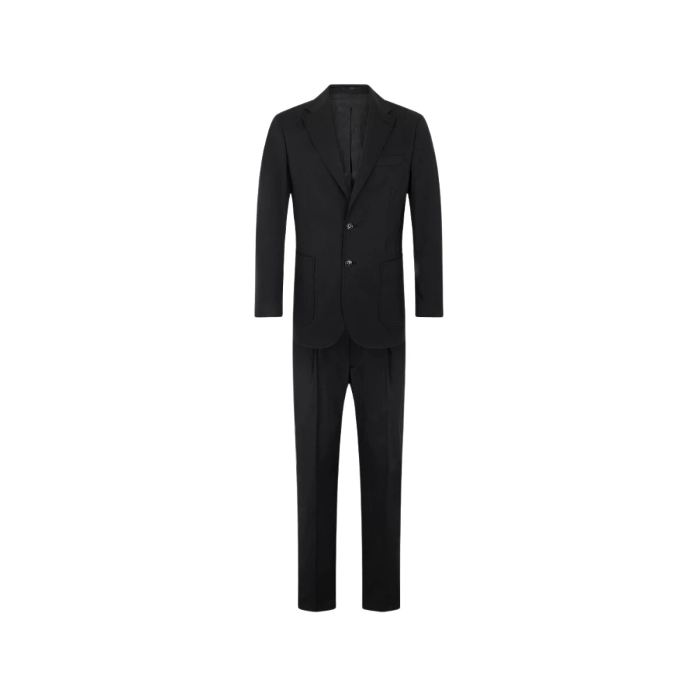 Roberto Cavalli , Single Breasted Suits, Male, Black, Xl, Cotton Suit