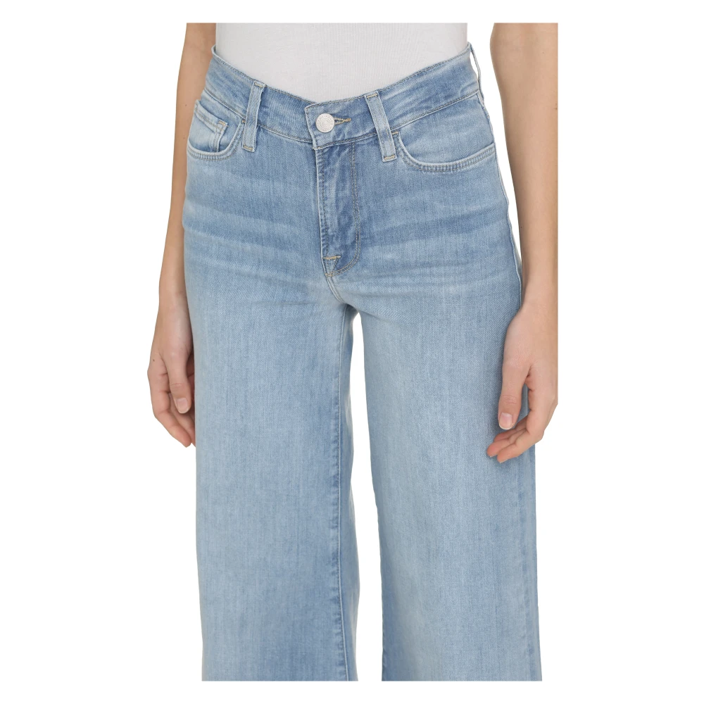 Frame Wijde jeans met contraststiksels Blue Dames