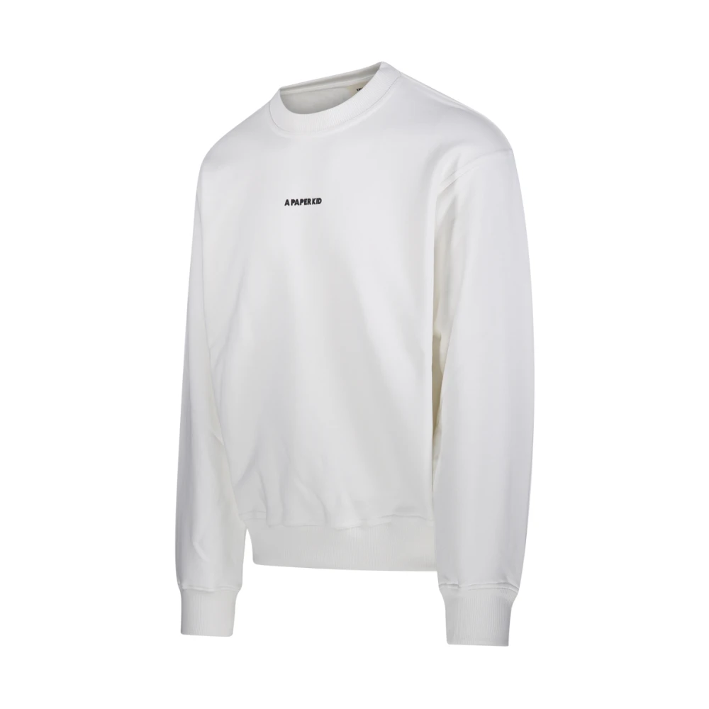 A Paper Kid Crème Sweater White Heren