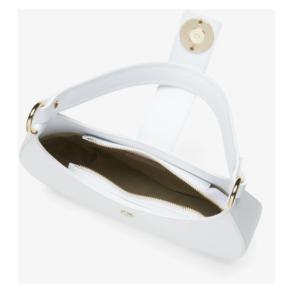 Estro Witte Baguette Handtas gemaakt van Italiaans Echt Leer Er00115559 White Dames