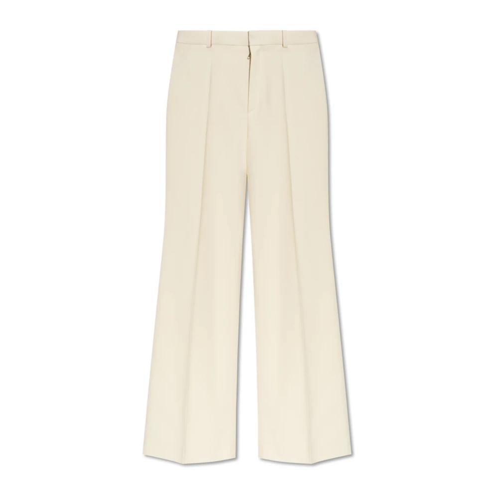 Chloé Wollen broek met vouw Beige Dames