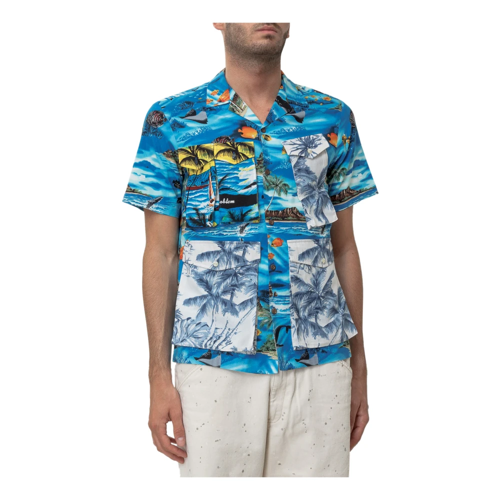 Myar Vintage Hawaï Overhemd Blue Heren