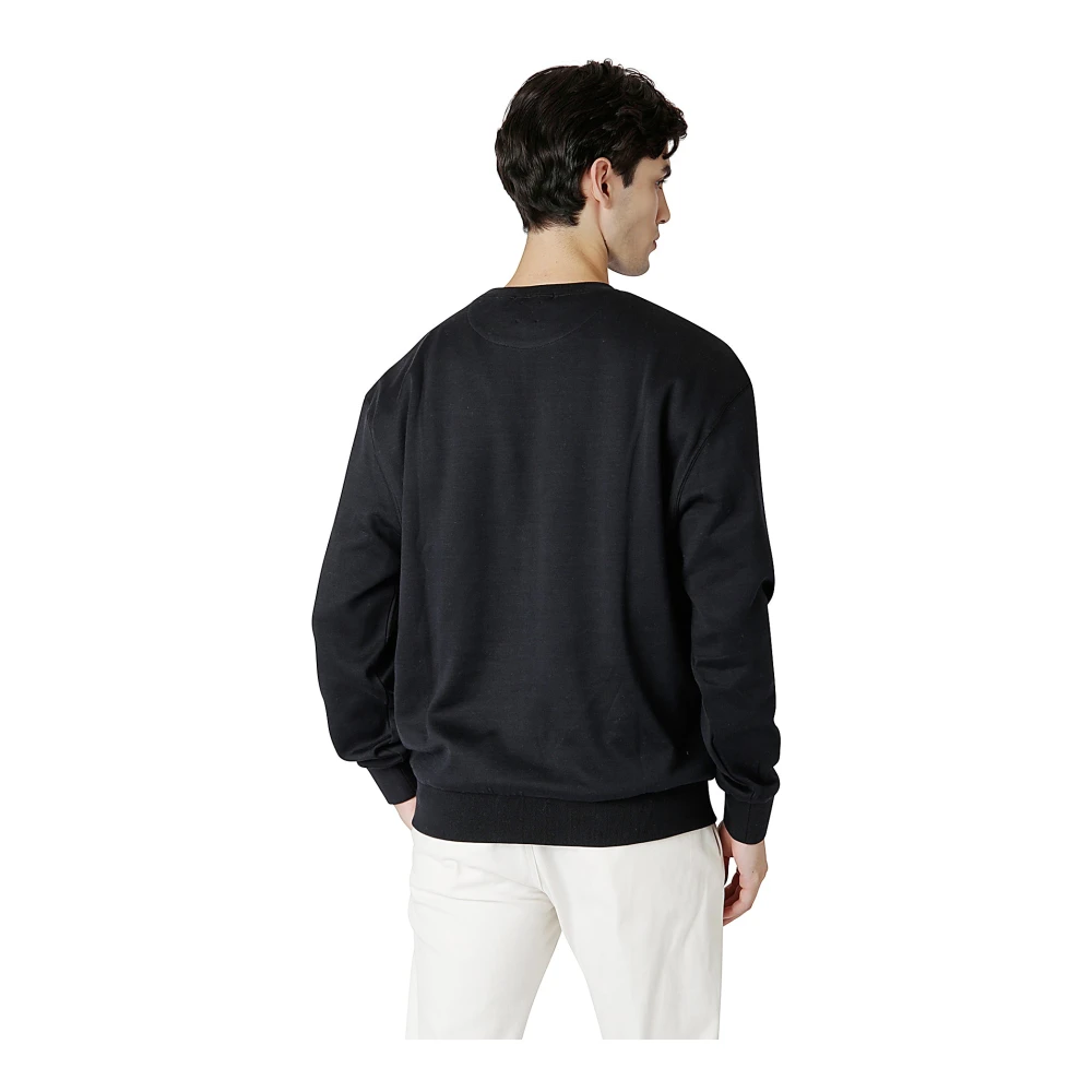 Eleventy Giza Cotton Crewneck Sweatshirt Black Heren