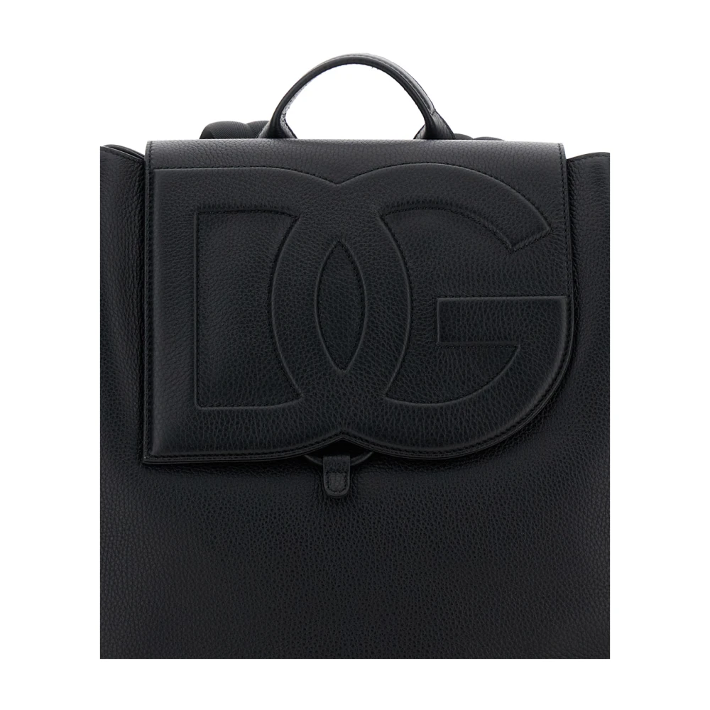 Dolce & Gabbana Zwarte tas met DG Emossed Black Heren