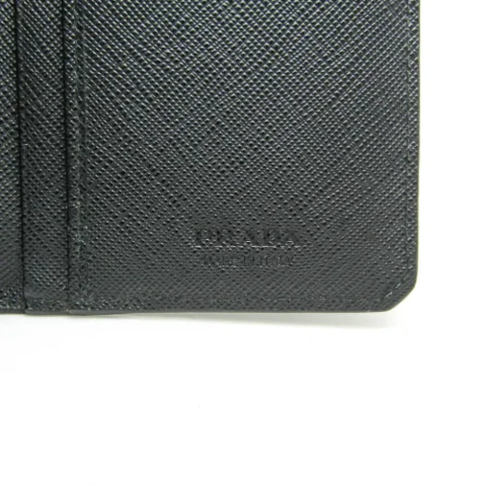 Prada Vintage Pre-owned Leather wallets Black Heren