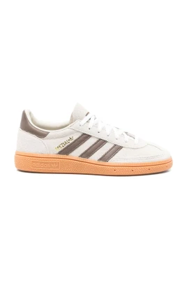 Beige Sneakers Snörning Gummisula