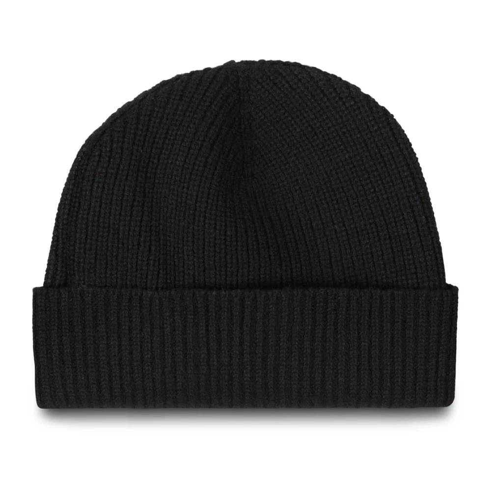 Zanieri Kasjmier Beanie met Omgeslagen Rand Black Heren