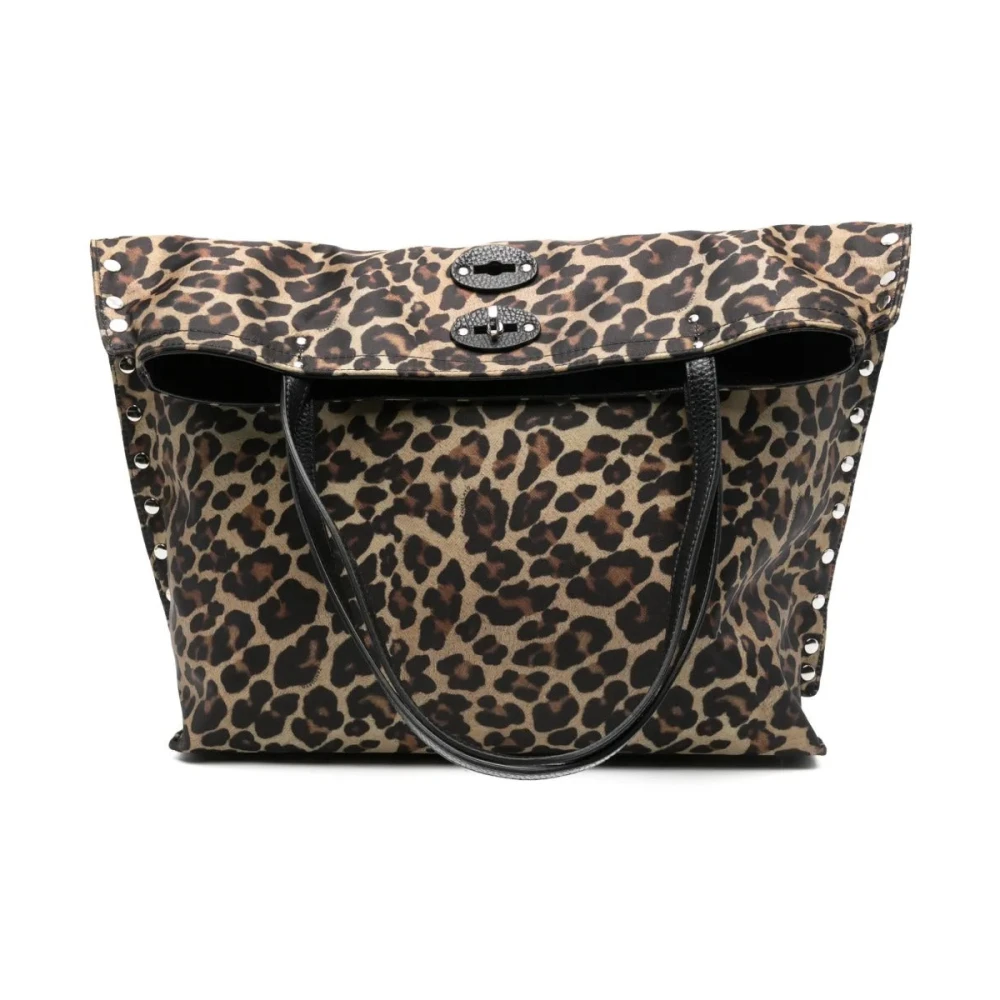 Zanellato Brown Shopping Bags, Female, One Size, A Spasso Tokyo Animalier Medium Tote Bag