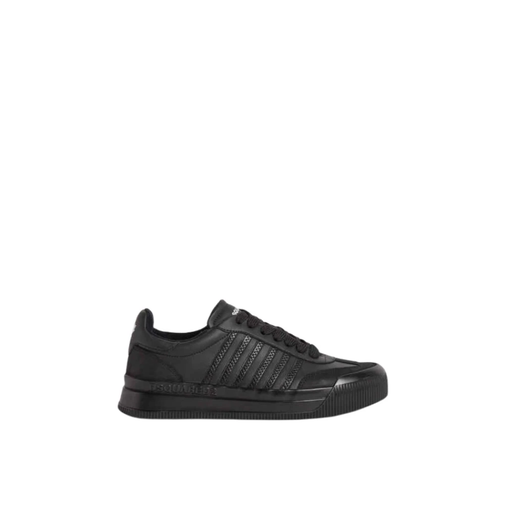 Dsquared2 Monochrome Gestreepte Sneakers Heren Schoenen Zwart