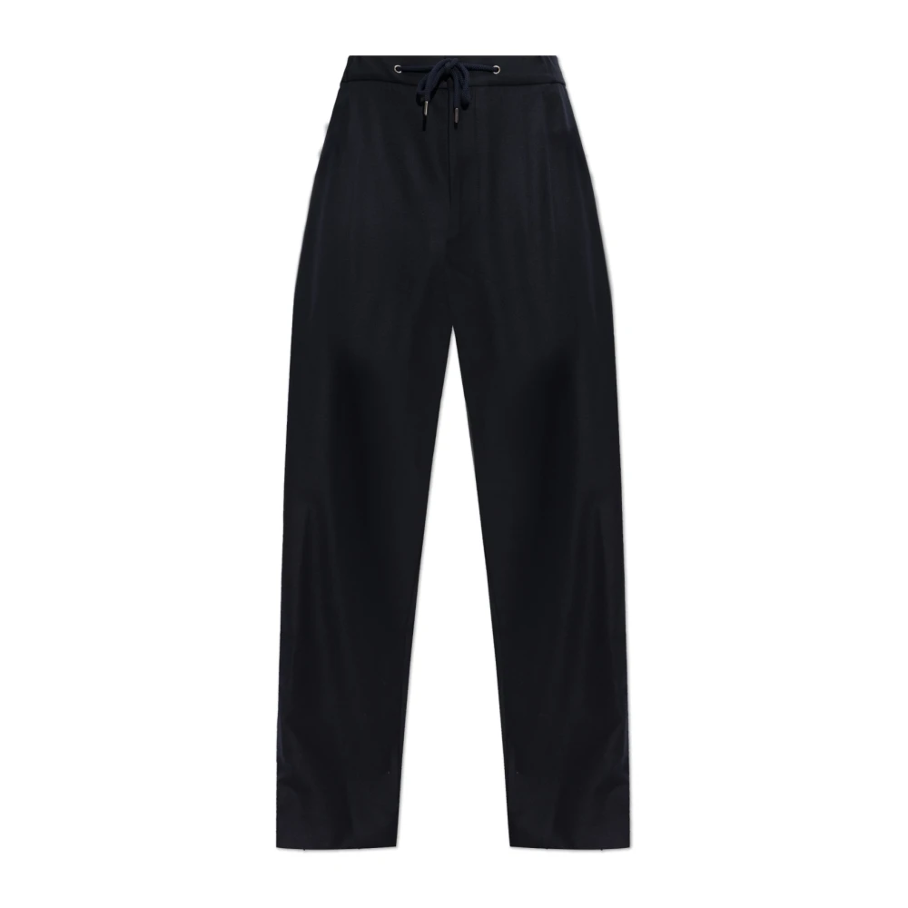 Giorgio Armani Mannelijk Blauw Broeken Heren, L, Kasjmier, Cashmere Broeken