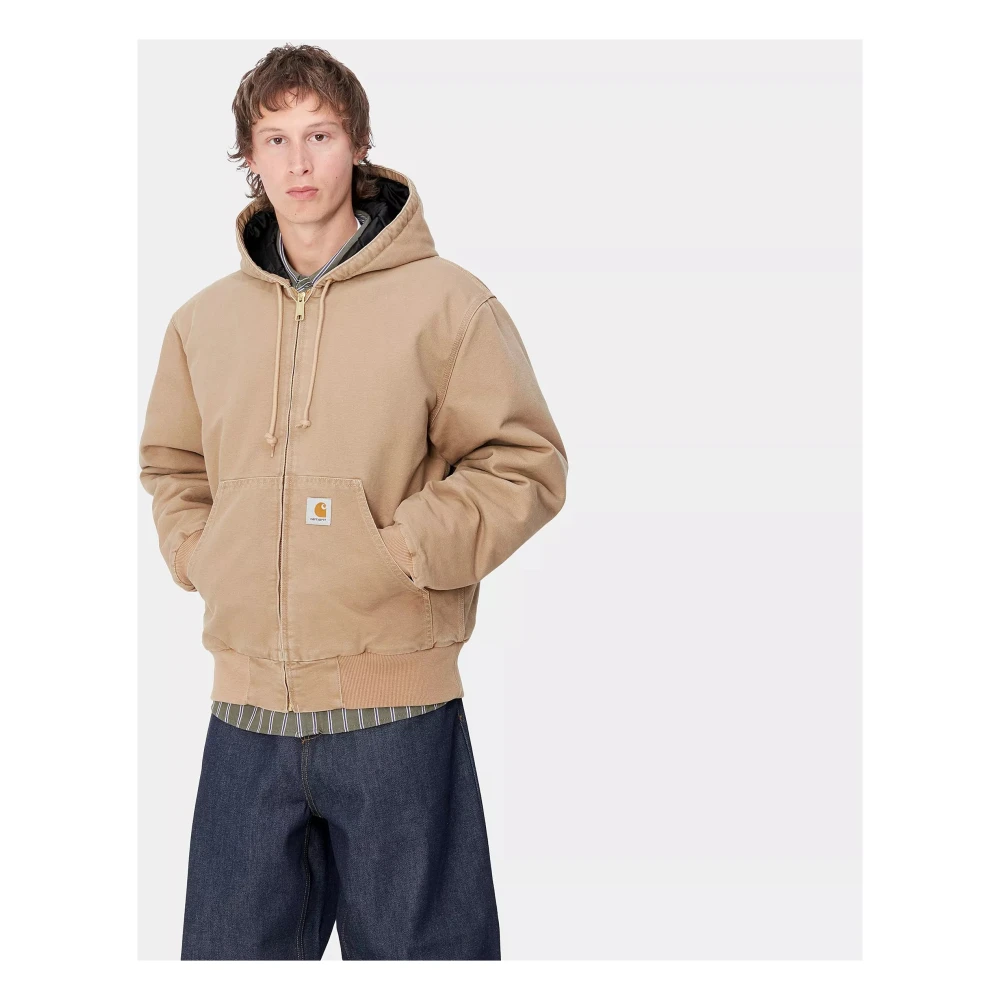 Carhartt WIP Biologische Katoenen Actieve Jas Peanuts Brown Heren