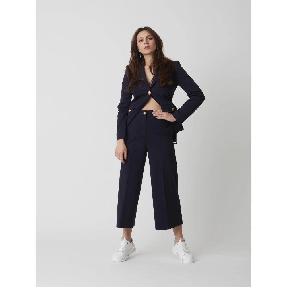 pinko Makkelijke wijde Scuba broek Blue Dames