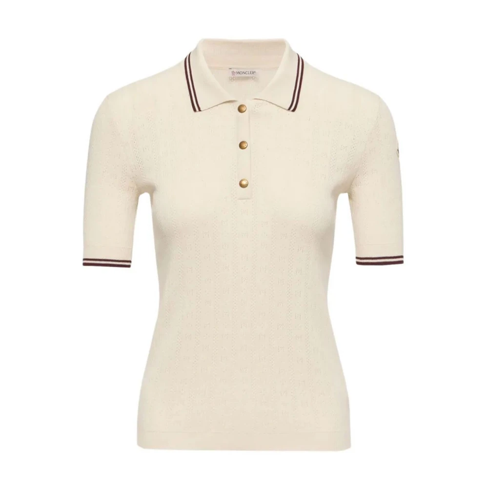 Moncler Round-Neck Knitwear - Female - Round-Neck Knitwear - White - L - Knitwear