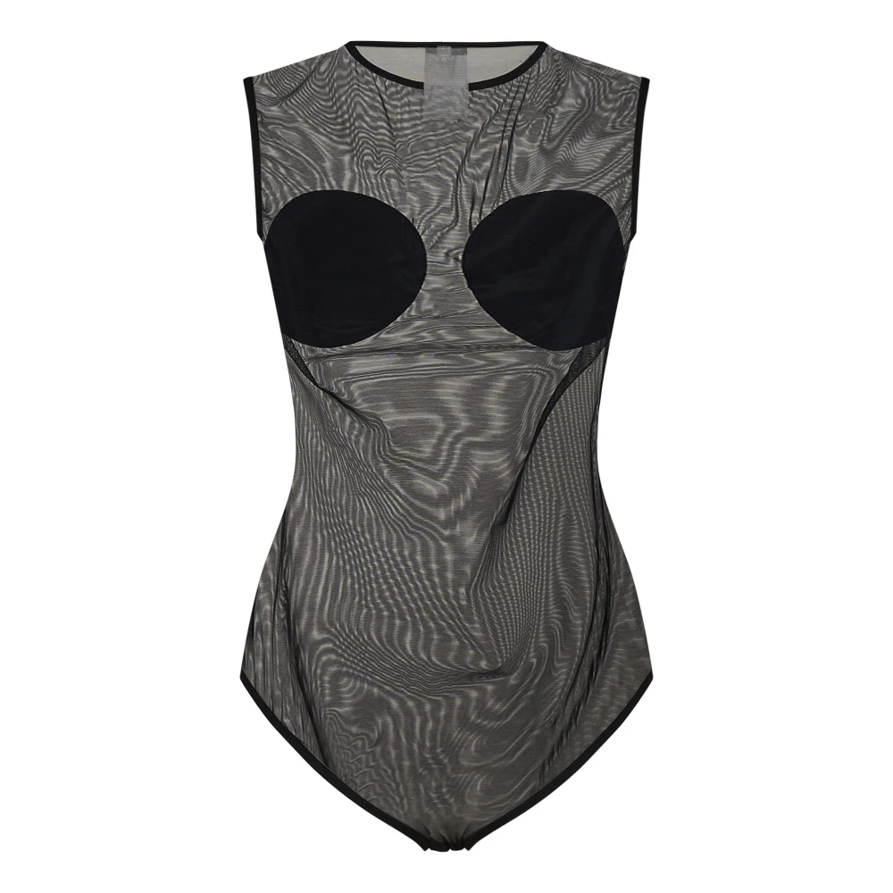 Nensi Dojaka Zwart mouwloos bodysuit Chic Style Black Dames