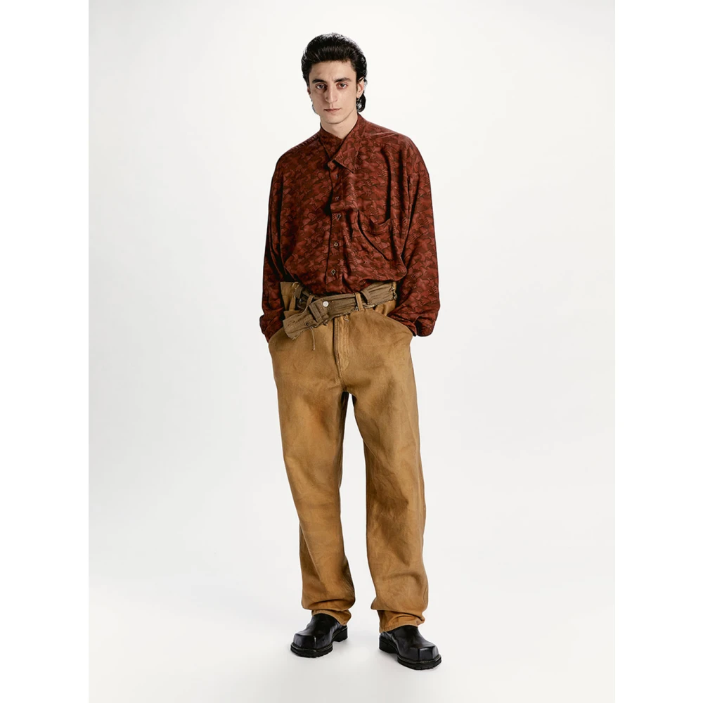 Magliano Rode Viscose Shirt met Handen van Mensen Red Heren