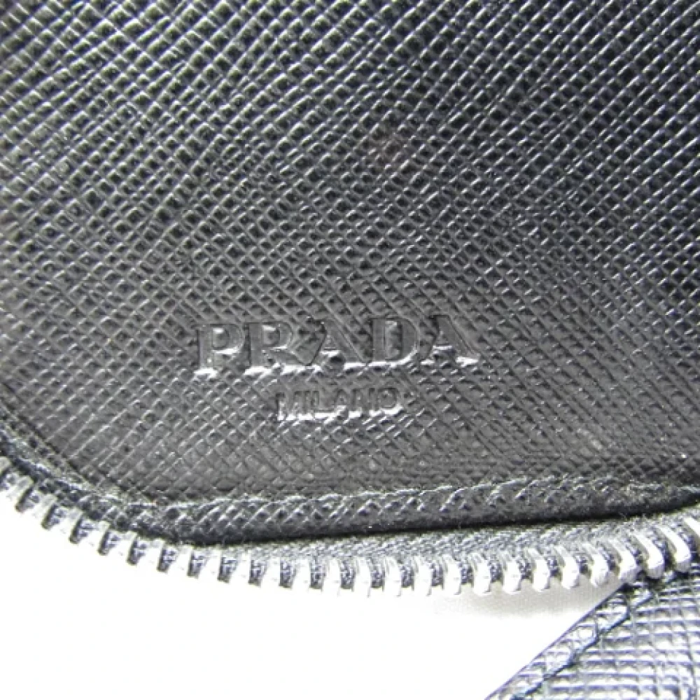 Prada Vintage Pre-owned Leather wallets Black Dames