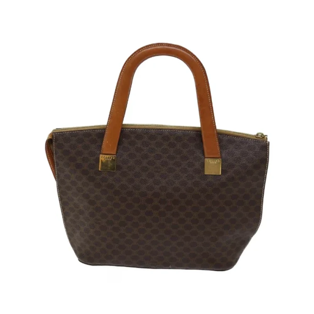 Celine Vintage Pre-owned Fabric handbags Brown Dames