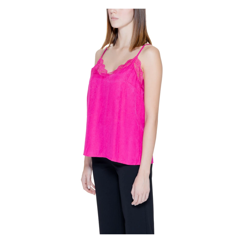 Vila Jacquard Singlet Lente Zomer Collectie Pink Dames